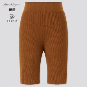 UNIQLO Mame Kurogouchi 3D knit ribbed cotton bicycle shorts tights sz Small